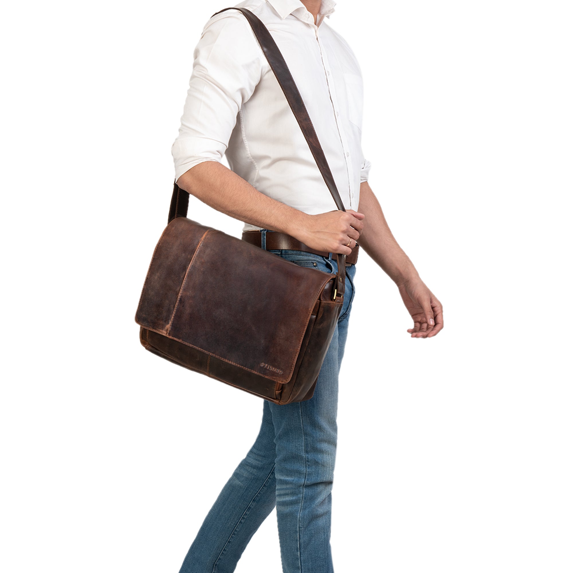 Messenger Bag Braun Echtleder