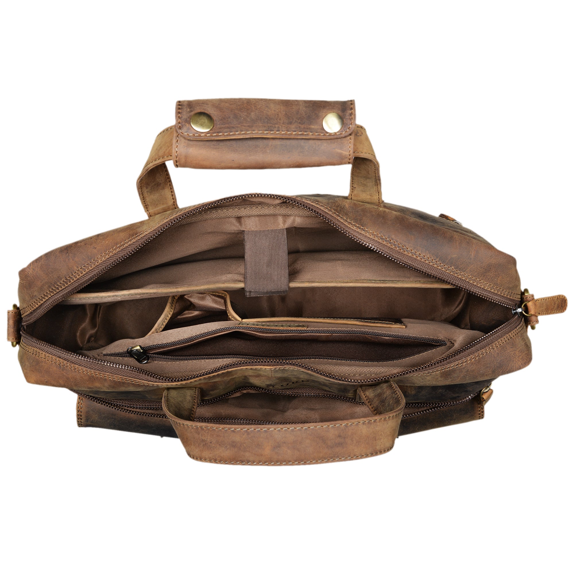 Braune Vintage Ledertasche für Männer