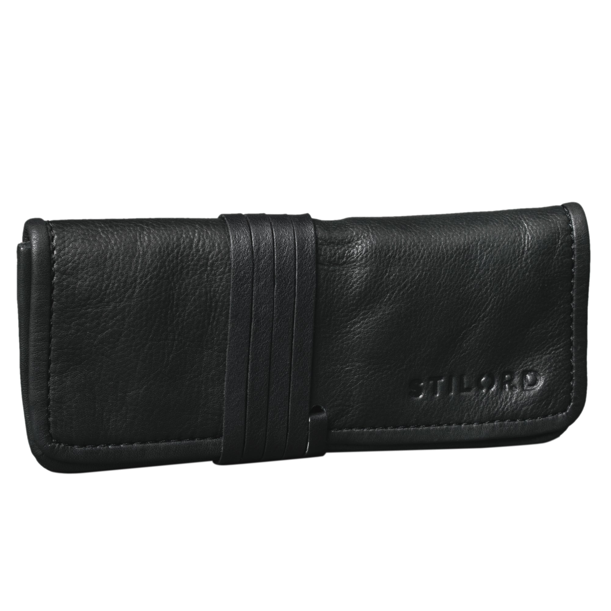 Federmappe Stifte Leder schwarz
