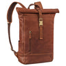 "Harriet" Mochila Vintage Rolltop de Couro Laptop 15-17"