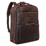 B-Stock "Harlow" Mochila Masculina de Couro XL – Com Compartimento para Laptop 15 a 17