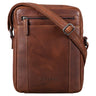"Fox" Bolsa Masculina de Couro Vintage Messenger Pequena e Estilosa