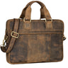 Saco de Couro "Andrew" Vintage Business Leather