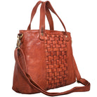 Tasche geflochten Leder cognac damen