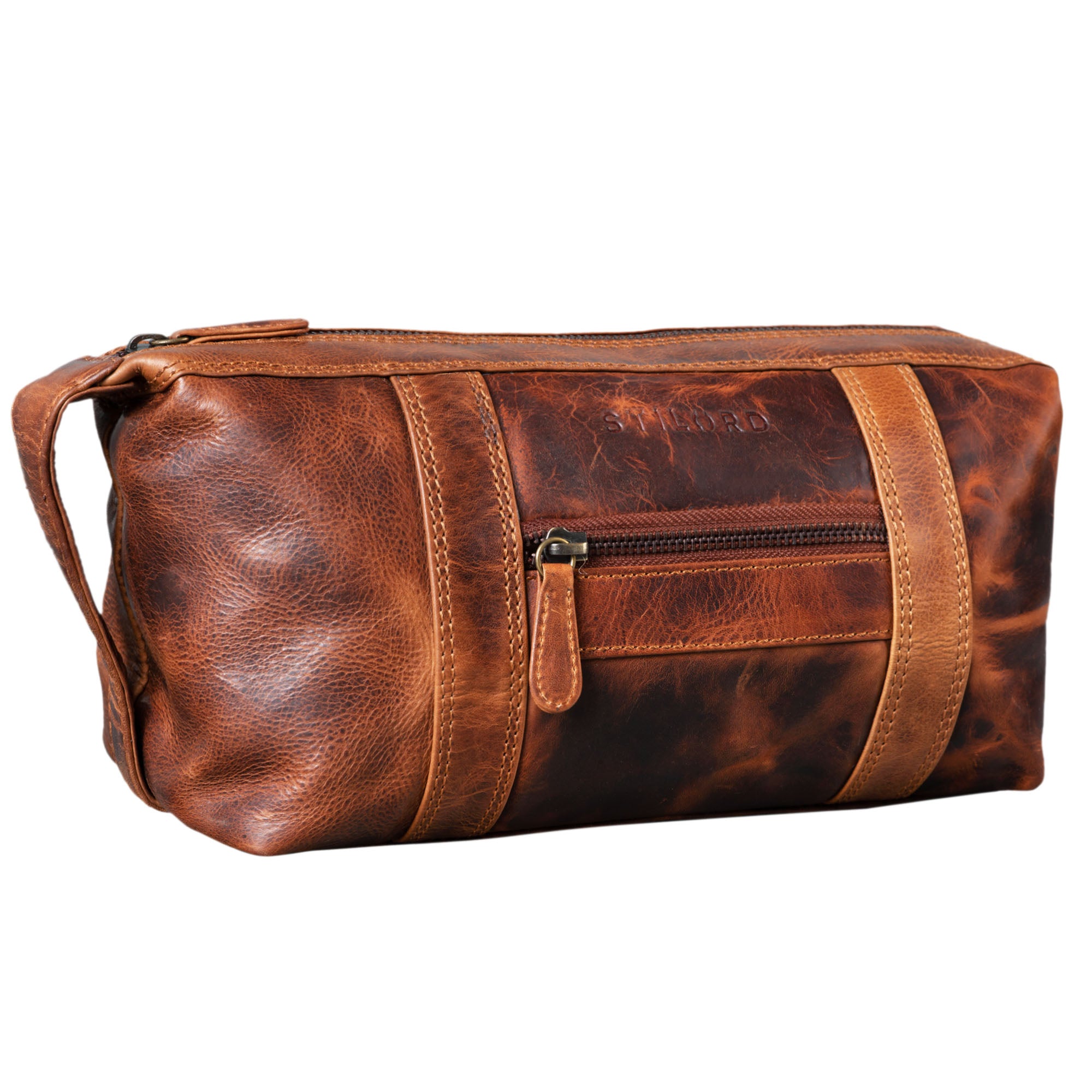 Vintage Leder Waschtasche für Herren