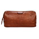 Leder Waschtasche Vintage braun