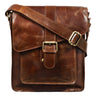 "Lukas" Bolsa Masculina de Couro Tamanho Médio Estilo Vintage