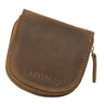 "Cash" Carteira Porta Moedas Slim Couro Vintage com Fecho