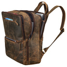 leder rucksack mit laptopfach braun studenten