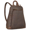 "Martha" Mochila Feminina de Couro – Rucksack Vintage Daypack Mulheres