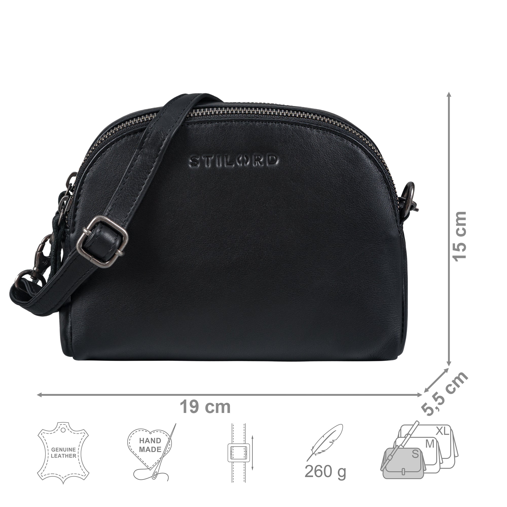 Kleiner Damen Crossbody Bag Schwarz