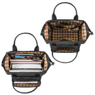 Lederrucksack Damen schwarz