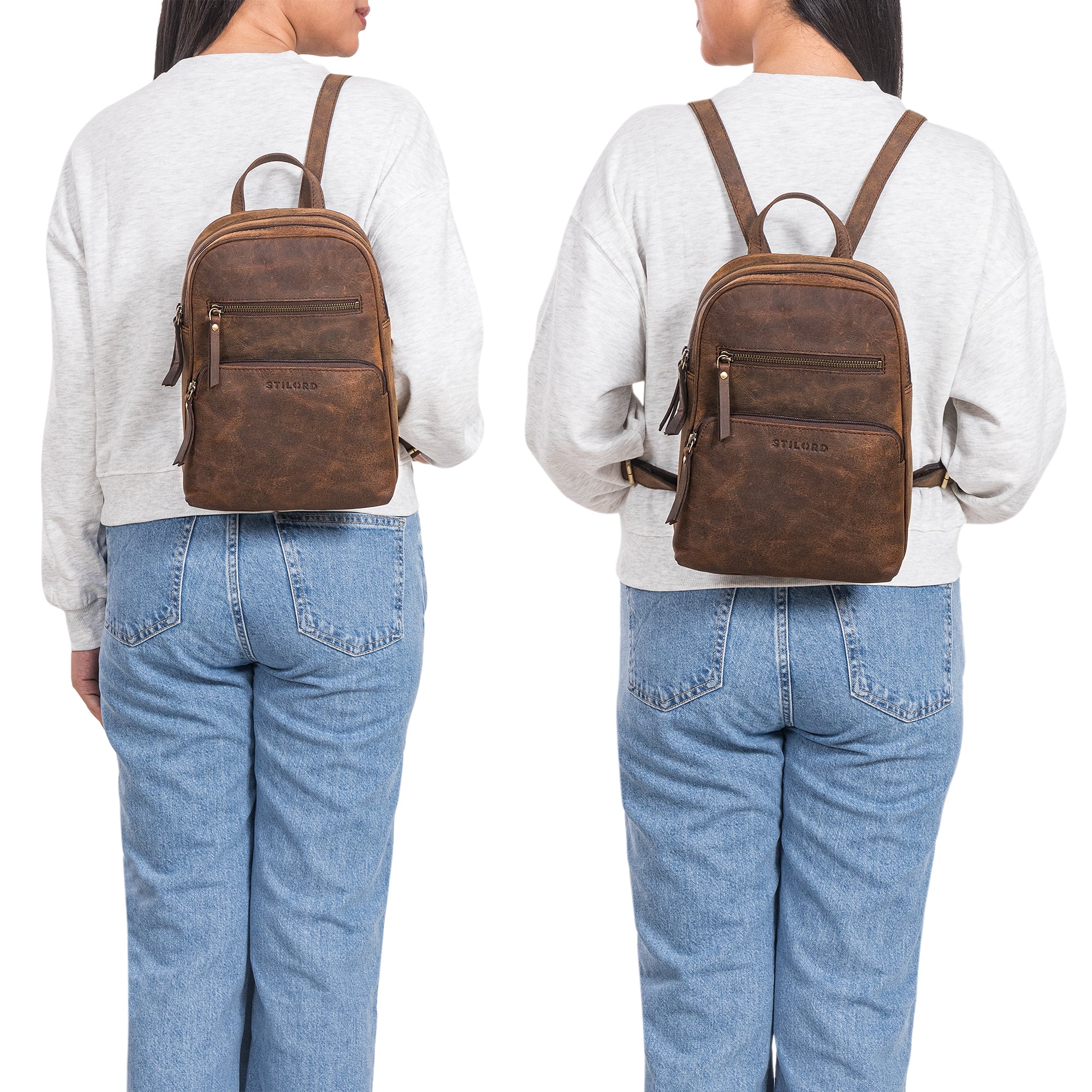 wildleder damen rucksack klein braun