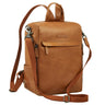"Tarik" Mochila Couro 2-em-1 Antifurto e Bolsa Transversal