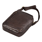 Schultertasche Echtleder braun
