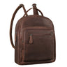 "Kima" Mochila Vintage Feminina Pequena de Couro  Mochila Mulher