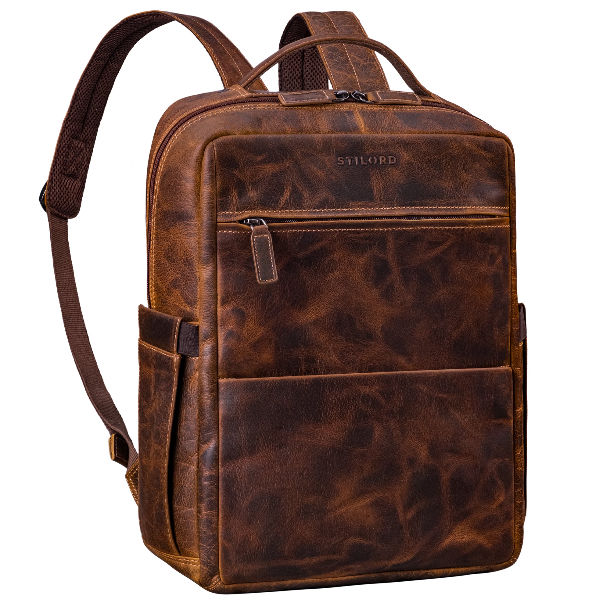 Leder Businessrucksack Herren braun