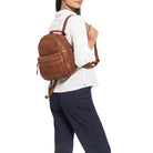 Echtleder Damenrucksack Klein im Boho-Vintage Retro Stil – Eleganter Rucksack für stilbewusste Frauen