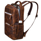 Leder Businessrucksack Herren braun