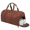 "Ventura" Bolsa de Viagem Masculina Grande em Couro com Compartimento para Sapatos 40L