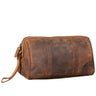 "Charles" Necessaire Vintage Grande de Couro para Homens e Mulheres
