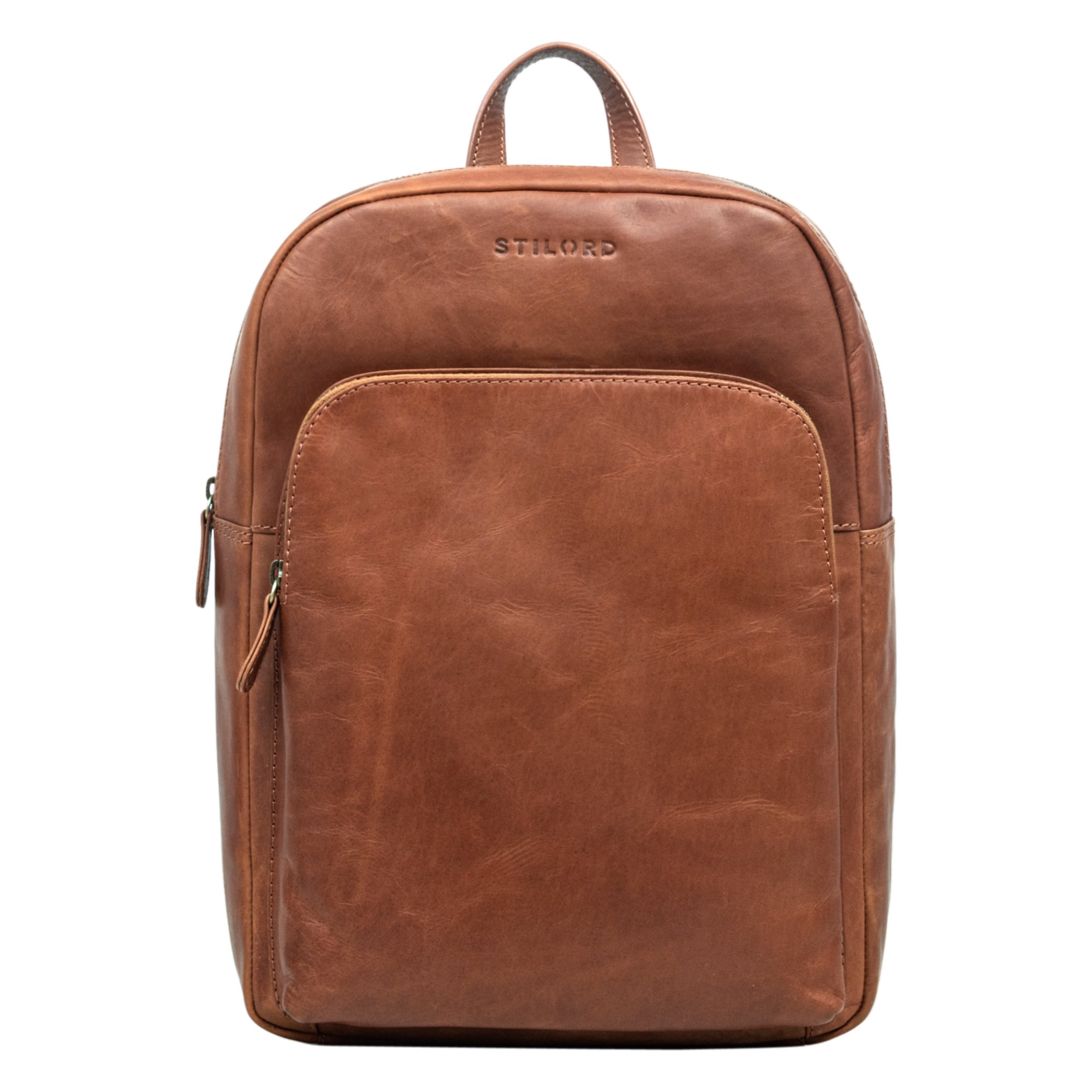 Echt Leder Schulrucksack Glattleder 15,6 Zoll Notebooks Damen und Herren