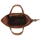 Leder Shopper Damen groß braun