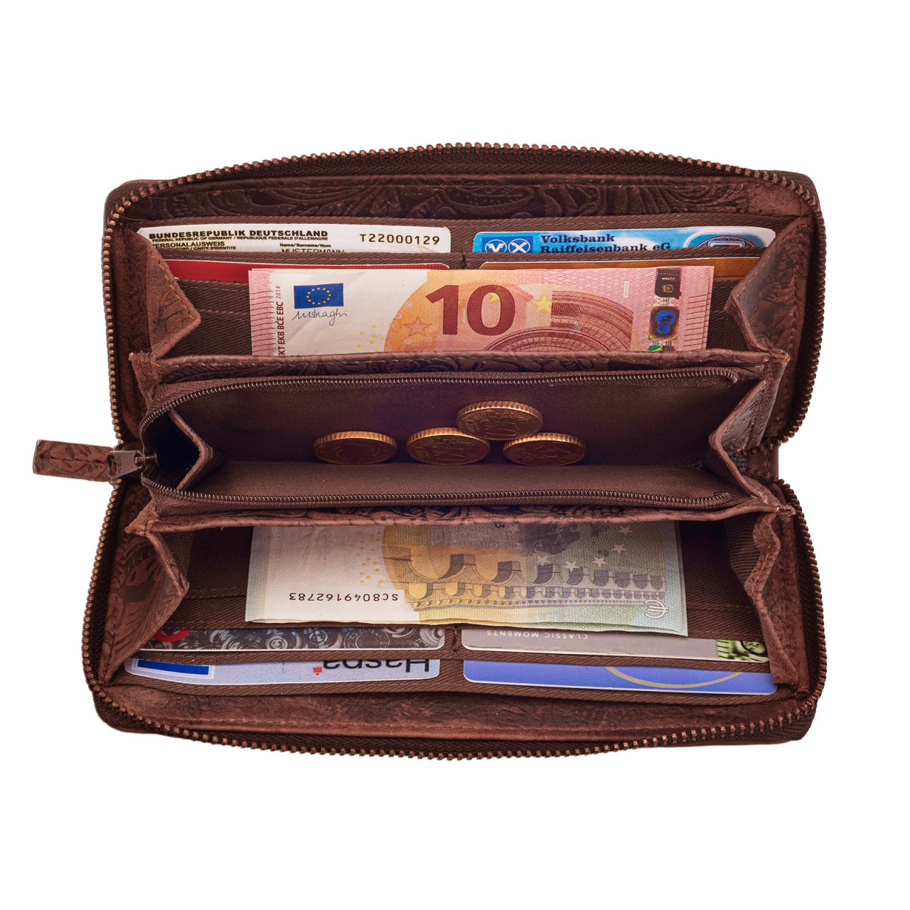 großes Portemonnaie braun Vintage