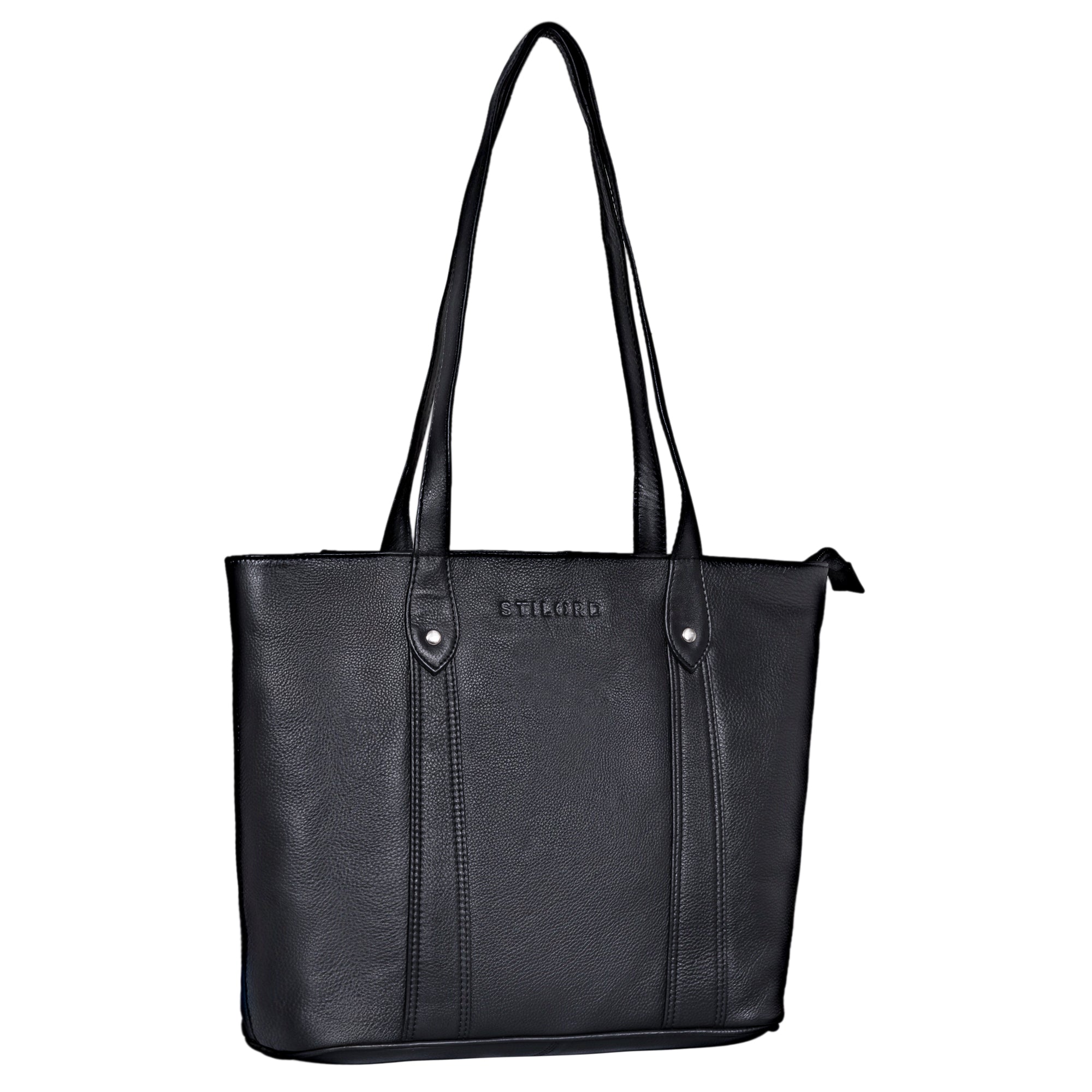 shopper henkeltasche mittelgroß damen schwarz