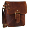 „Alessio“ Bolsa Masculina De Couro Messenger Pequena Vintage Ombro