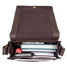 Leder Schultertasche braun