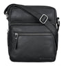 "Maris" Bolsa Masculina de Couro Verdadeiro Pequena Transversal