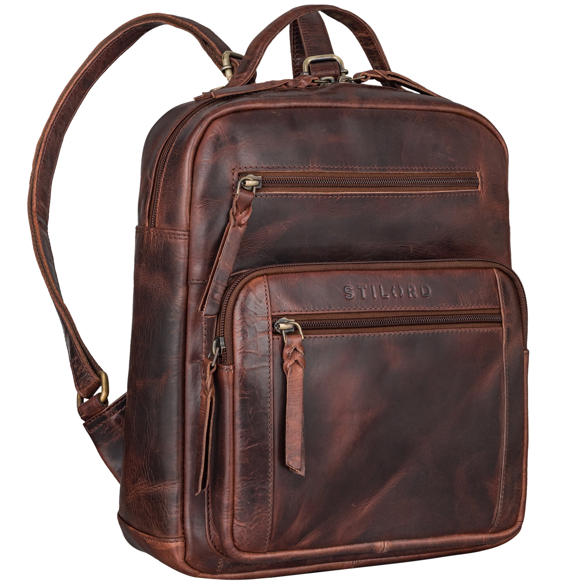 kleiner Rucksack Damen Cognac
