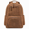  Großer Business Rucksack Herren Leder mit Laptopfach 16 Zoll Braun