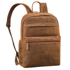 Brauner Echtleder Rucksack Damen mit Laptopfach 15.6 Zoll 