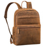 Brauner Echtleder Rucksack Damen mit Laptopfach 15.6 Zoll 