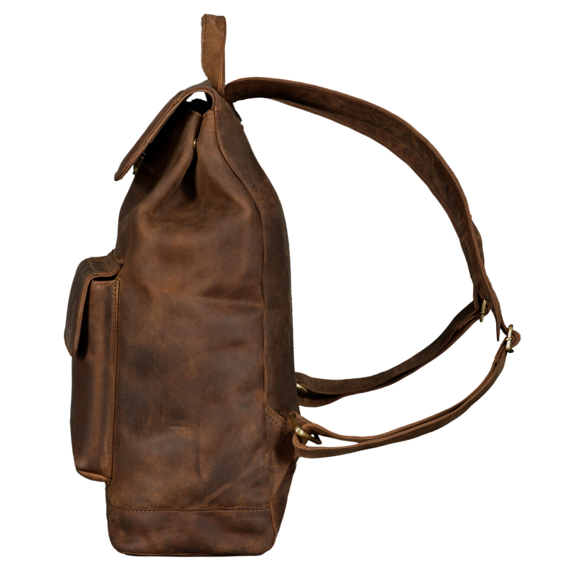 Großer Leder Rucksack Vintage