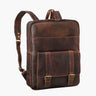 "Edwin" Mochila Vintage de Negócios em Couro para Homem para Laptop 15,6–16"
