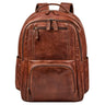  Großer Business Rucksack Herren Leder Cognac mit Laptopfach 16 Zoll 