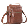"Lazzaro" Bolsa Transversal Masculina de Couro Pequena Tablet 10,9"