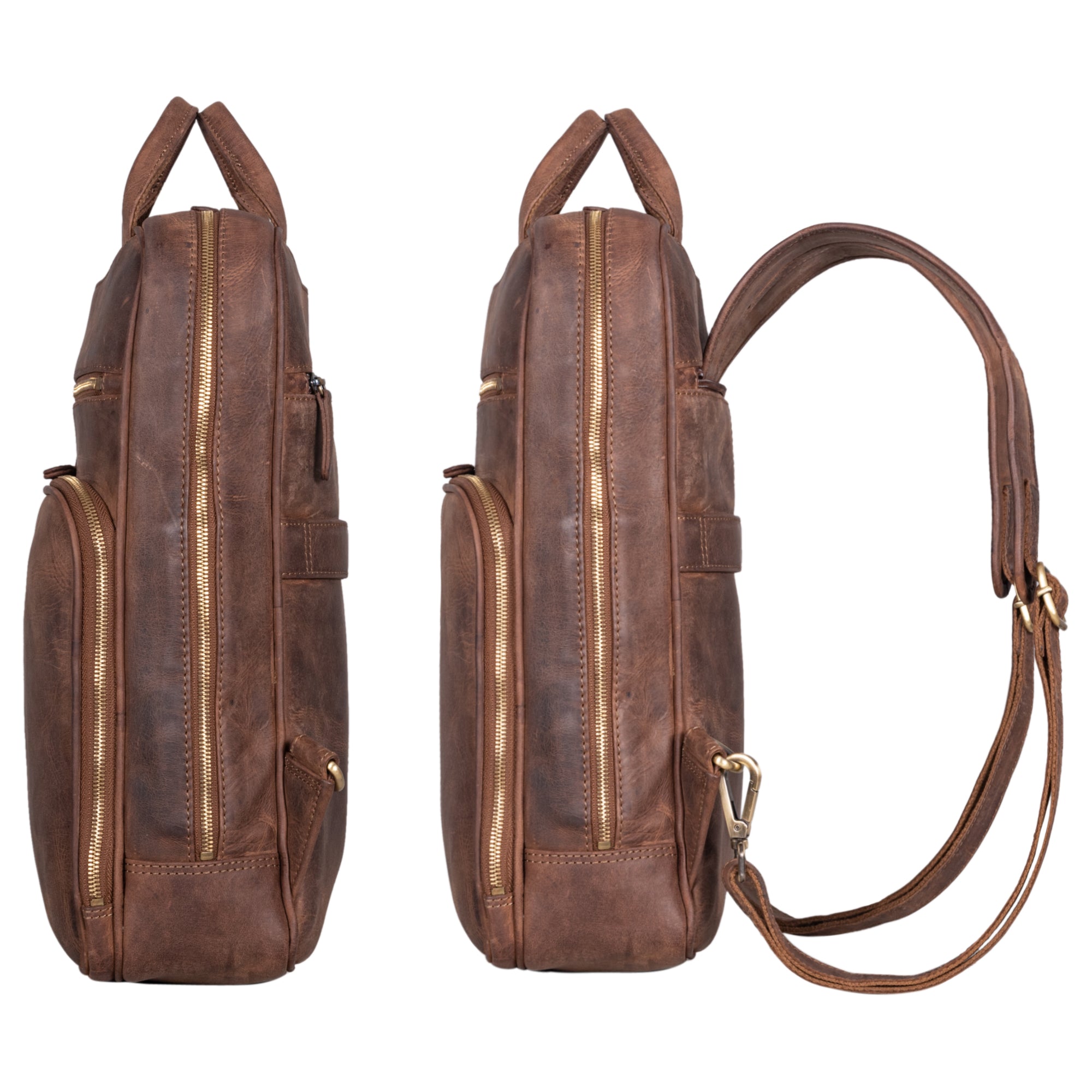Uni Messenger Rucksack Leder