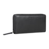 Leder Portemonnaie Damen schwarz