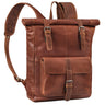 "Herakles" Mochila Premium Couro Rolltop 17" para Laptop Grande Vintag