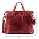 Aktentasche Leder rot