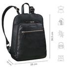 eleganter Cityrucksack und Lederrucksack in schwarz