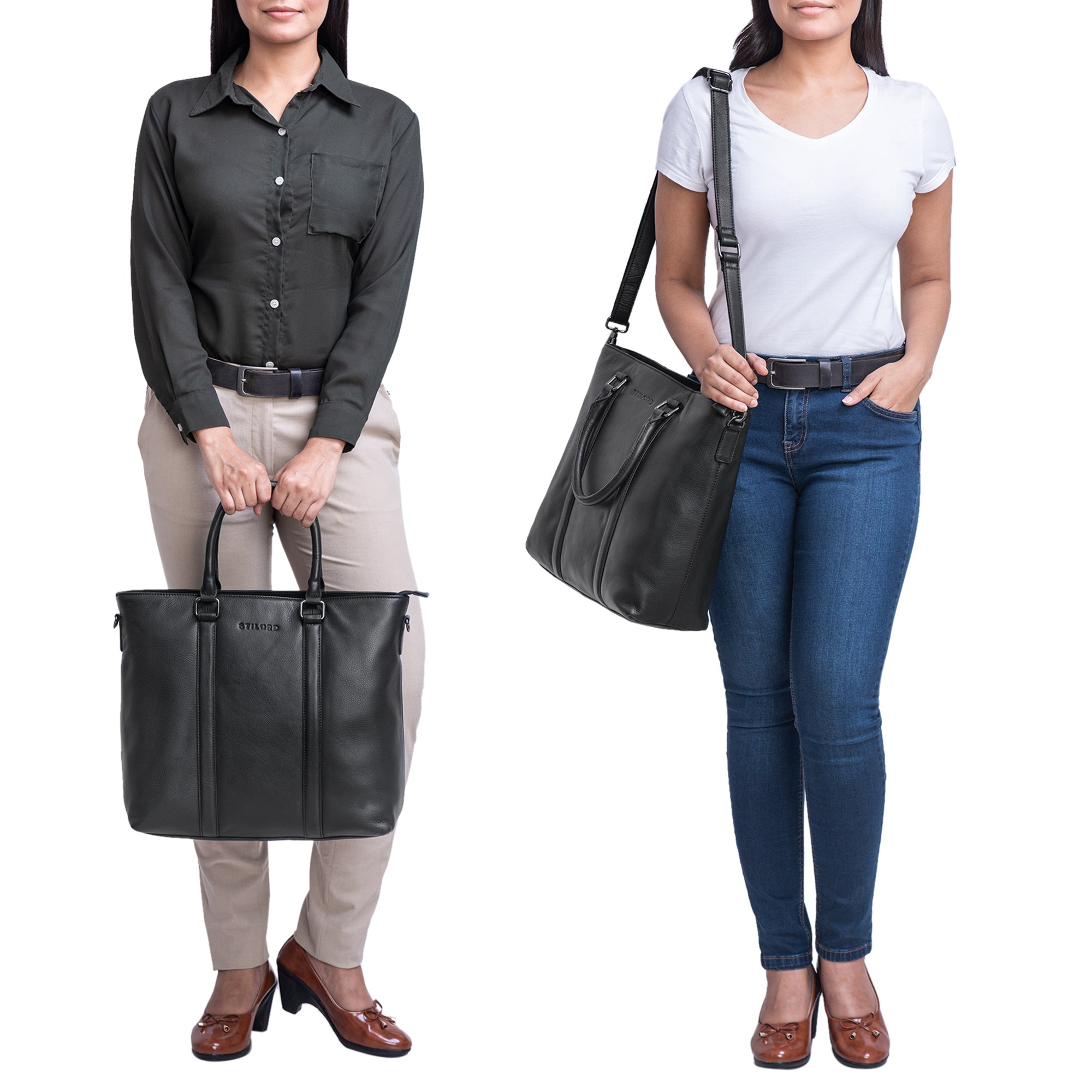 Leder Businesstasche schwarz