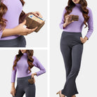 leder slim wallet mit münzfach damen braun