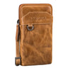 "Tyrell" Bolsa de Couro Masculina Peito com Alça e Presilha de Cinto